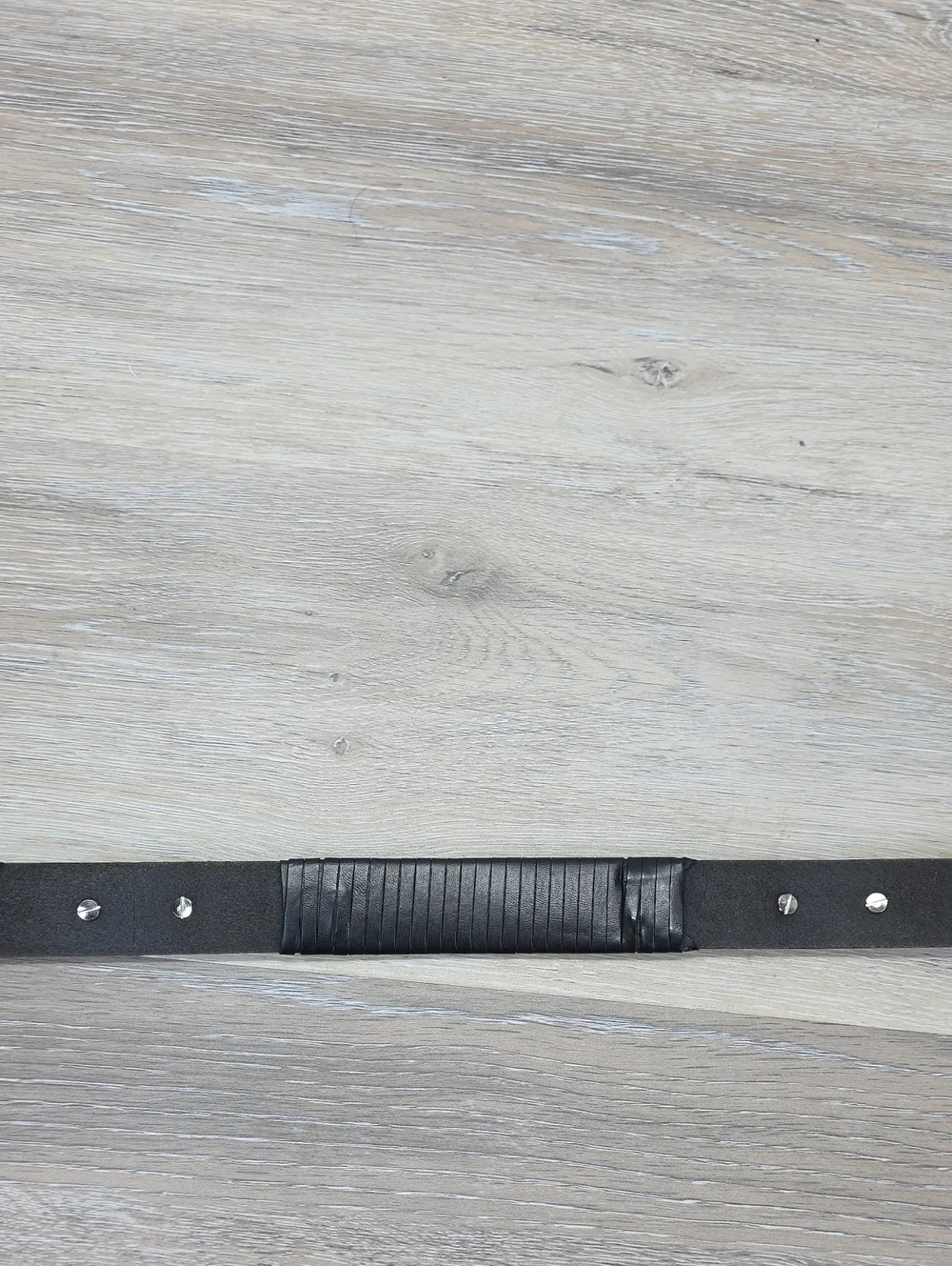 Brighton Onyx Black Leather Belt w/ woven Design & Silver Accents & Buckle 56